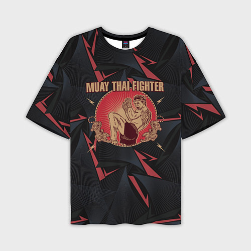 Мужская футболка оверсайз MUAY THAI FIGHTER / 3D-принт – фото 1