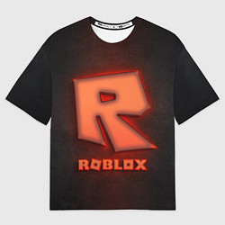 Мужская футболка оверсайз ROBLOX NEON RED