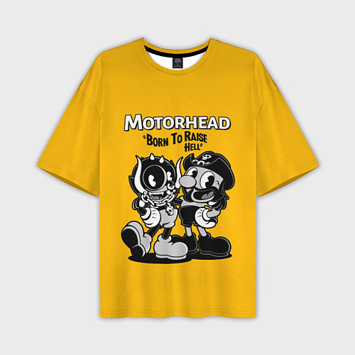 Мужская футболка оверсайз Motorhead x Cuphead / 3D-принт – фото 1