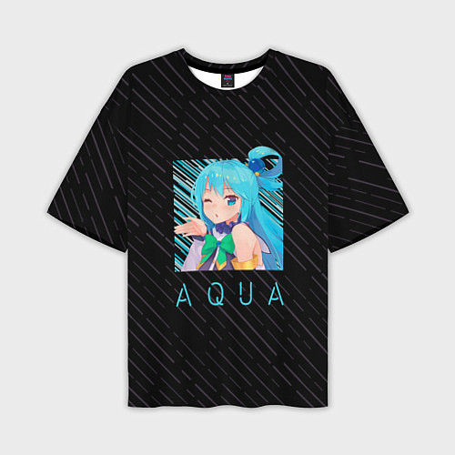 Мужская футболка оверсайз Аква Aqua Коносуба KonoSuba / 3D-принт – фото 1