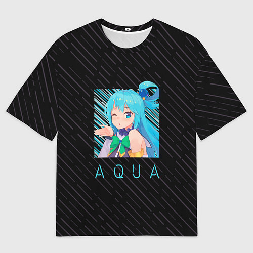 Мужская футболка оверсайз Аква Aqua Коносуба KonoSuba / 3D-принт – фото 1