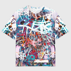 Мужская футболка оверсайз Wall graffiti