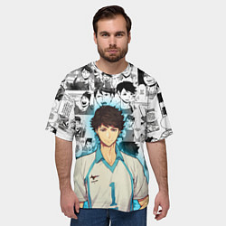 Футболка оверсайз мужская ТООРУ ОЙКАВА OIKAWA TORU, цвет: 3D-принт — фото 2