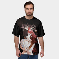 Футболка оверсайз мужская Люси Эльфийская песнь, цвет: 3D-принт — фото 2