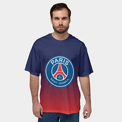Футболка оверсайз мужская PSG ПСЖ PARIS SAINT GERMAIN, цвет: 3D-принт — фото 2