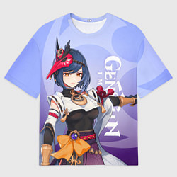 Футболка оверсайз мужская Genshin Impact, Сара, цвет: 3D-принт