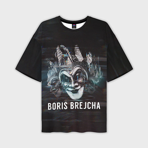 Мужская футболка оверсайз Boris Brejcha Mask / 3D-принт – фото 1