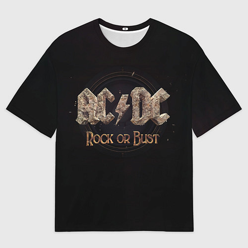 Мужская футболка оверсайз ACDC Rock or Bust / 3D-принт – фото 1