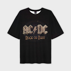 Футболка оверсайз мужская ACDC Rock or Bust, цвет: 3D-принт