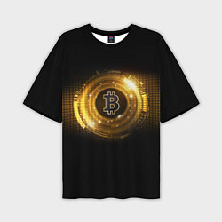 Футболка оверсайз мужская BITCOIN КРИПТОВАЛЮТА, цвет: 3D-принт