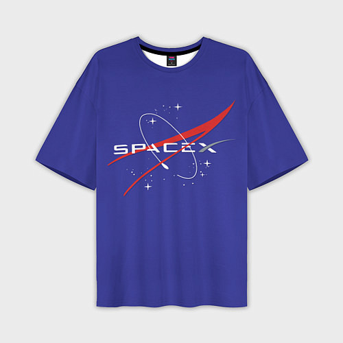 Мужская футболка оверсайз Space X / 3D-принт – фото 1