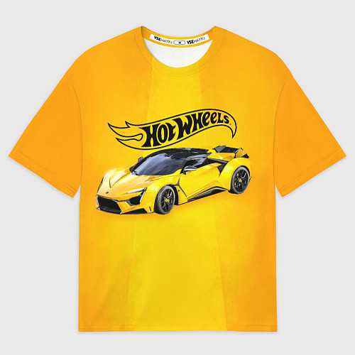 Мужская футболка оверсайз Hot Wheels Хот Вилс / 3D-принт – фото 1