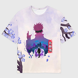 Мужская футболка оверсайз Годжо Сатору Магическая битва