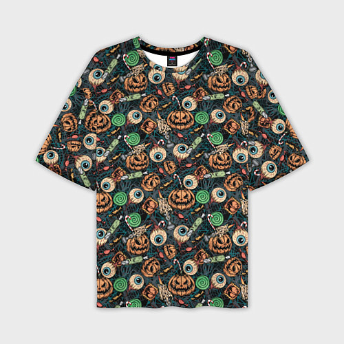 Мужская футболка оверсайз Счастливого Хэллоуина / 3D-принт – фото 1