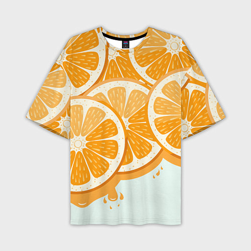 Мужская футболка оверсайз АПЕЛЬСИН ORANGE / 3D-принт – фото 1
