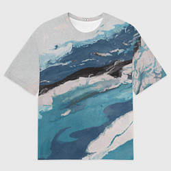 Футболка оверсайз мужская Волны океана, цвет: 3D-принт