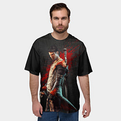Футболка оверсайз мужская Black Dante, цвет: 3D-принт — фото 2