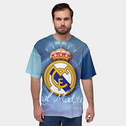 Футболка оверсайз мужская FC РЕАЛ МАДРИД, цвет: 3D-принт — фото 2