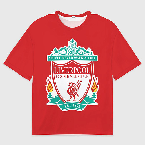 Мужская футболка оверсайз F C LIVERPOOL / 3D-принт – фото 1