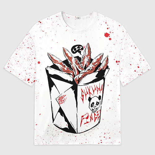 Мужская футболка оверсайз Пальцы Сукуна, Магическая битва / 3D-принт – фото 1