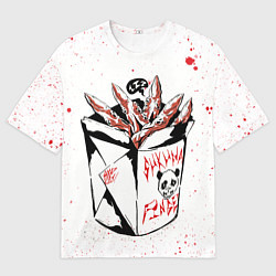 Мужская футболка оверсайз Пальцы Сукуна, Магическая битва