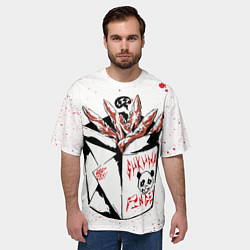 Футболка оверсайз мужская Пальцы Сукуна, Магическая битва, цвет: 3D-принт — фото 2