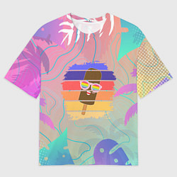 Футболка оверсайз мужская Эскимо в Тропиках, цвет: 3D-принт