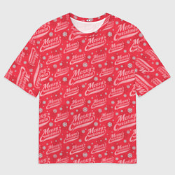 Мужская футболка оверсайз Merry Christmas рождество