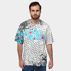 Футболка оверсайз мужская Игра в кальмара, цвет: 3D-принт — фото 2