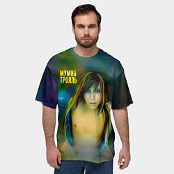 Футболка оверсайз мужская Точно ртуть алоэ - Мумий Тролль, цвет: 3D-принт — фото 2