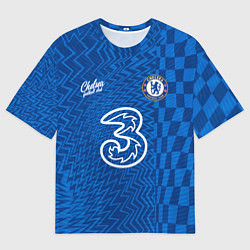 Футболка оверсайз мужская Лукаку Челси форма 20212022, цвет: 3D-принт