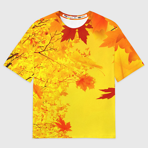 Мужская футболка оверсайз ОСЕННИЕ ЦВЕТА ЗОЛОТАЯ ОСЕНЬ / 3D-принт – фото 1