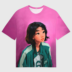 Футболка оверсайз мужская 067 игра в кальмара, цвет: 3D-принт