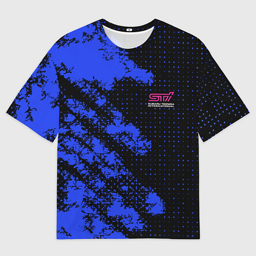 Мужская футболка оверсайз SUBARU STI СУБАРИСТ / 3D-принт – фото 1