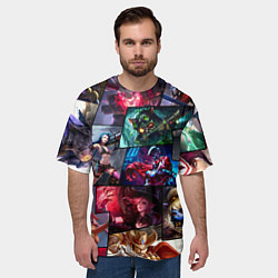 Футболка оверсайз мужская Лига Легенд, чемпионы, цвет: 3D-принт — фото 2