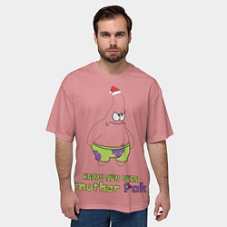 Футболка оверсайз мужская Патрик новый год патрик happy new year patrick sta, цвет: 3D-принт — фото 2