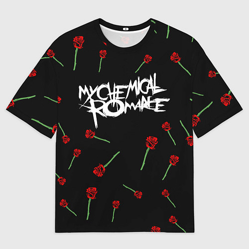 Мужская футболка оверсайз MY CHEMICAL ROMANCE РОЗЫ MCR ROSES / 3D-принт – фото 1