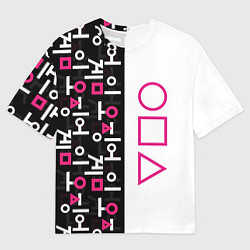 Футболка оверсайз мужская Игра в кальмара: Стражи, цвет: 3D-принт