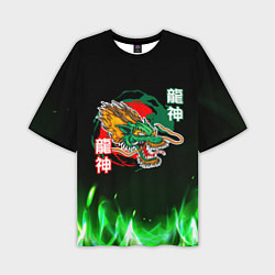 Мужская футболка оверсайз Китайский огненный дракон