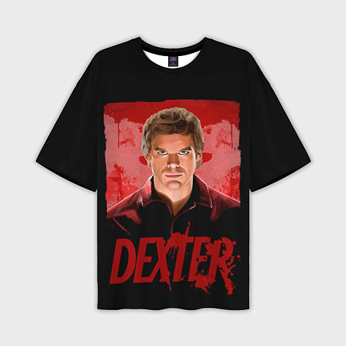 Мужская футболка оверсайз Dexter Декстер портрет постер / 3D-принт – фото 1