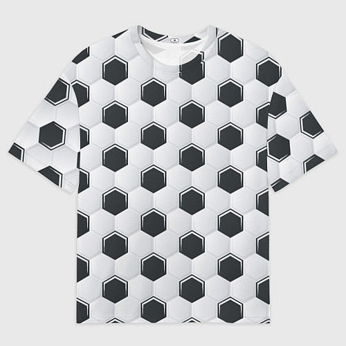 Мужская футболка оверсайз Текстура футбольного мяча / 3D-принт – фото 1