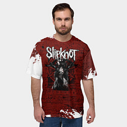 Футболка оверсайз мужская Слипкнот Гранж Slipknot Rock Goat, цвет: 3D-принт — фото 2