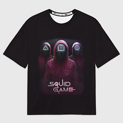 Футболка оверсайз мужская SQUID GAME ИГРА В КАЛЬМАРА СОТРУДНИКИ, цвет: 3D-принт