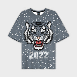 Мужская футболка оверсайз Водяной тигр 2022