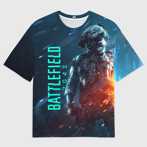Мужская футболка оверсайз BATTLEFIELD 2042 SOLDIER WARS / 3D-принт – фото 1