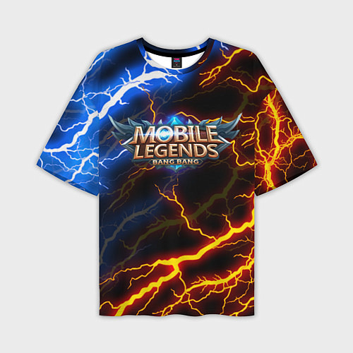 Мужская футболка оверсайз Mobile Legends разряды молний flash / 3D-принт – фото 1