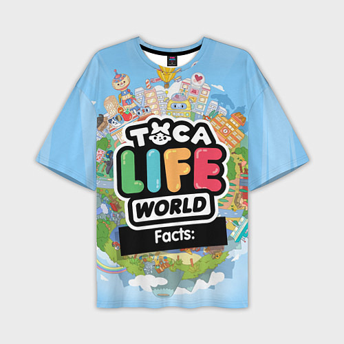 Мужская футболка оверсайз Toca Life World / 3D-принт – фото 1