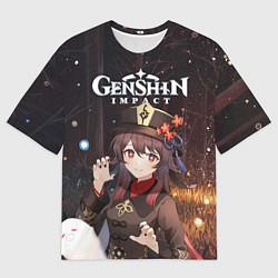 Мужская футболка оверсайз Hu Tao