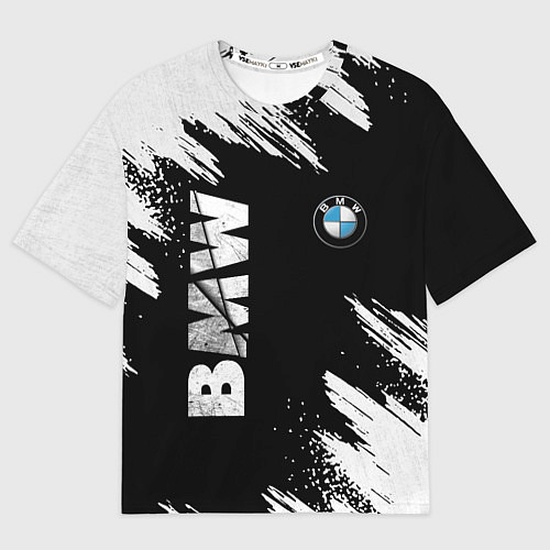Мужская футболка оверсайз BMW GRUNGE БМВ ГРАНЖ / 3D-принт – фото 1