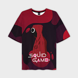 Футболка оверсайз мужская Игра в кальмара Red Black, цвет: 3D-принт